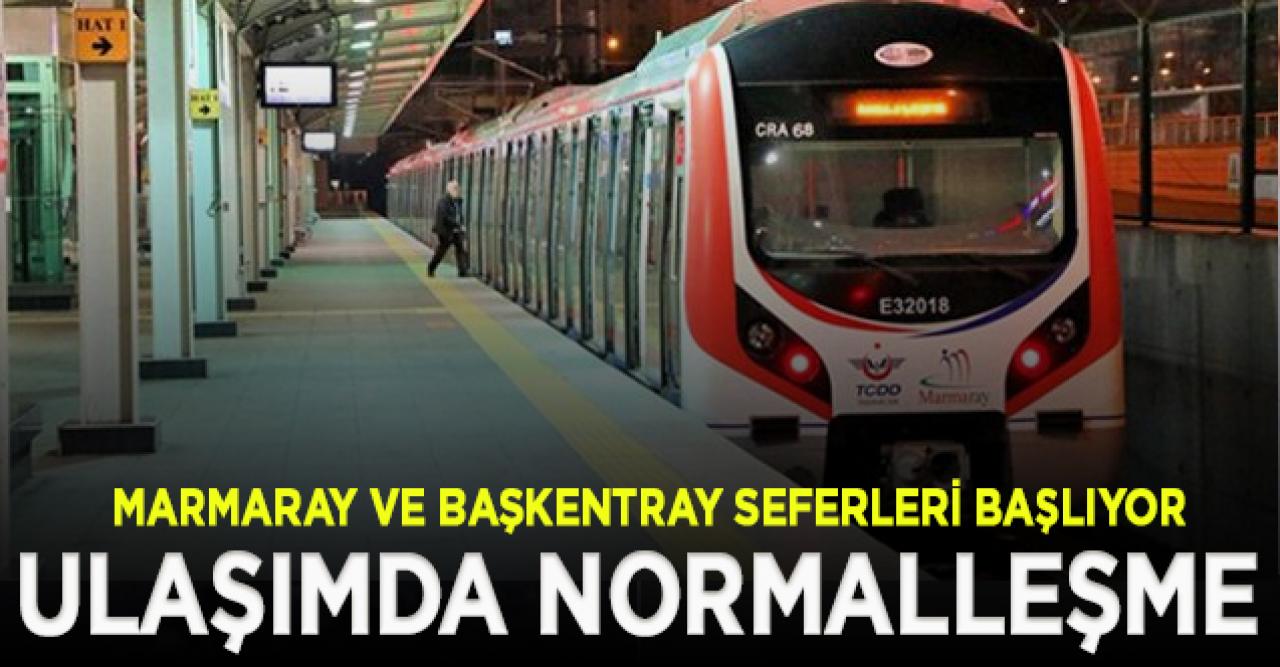 Marmaray ve Başkentray seferleri yarın saat 06.00'da başlıyor