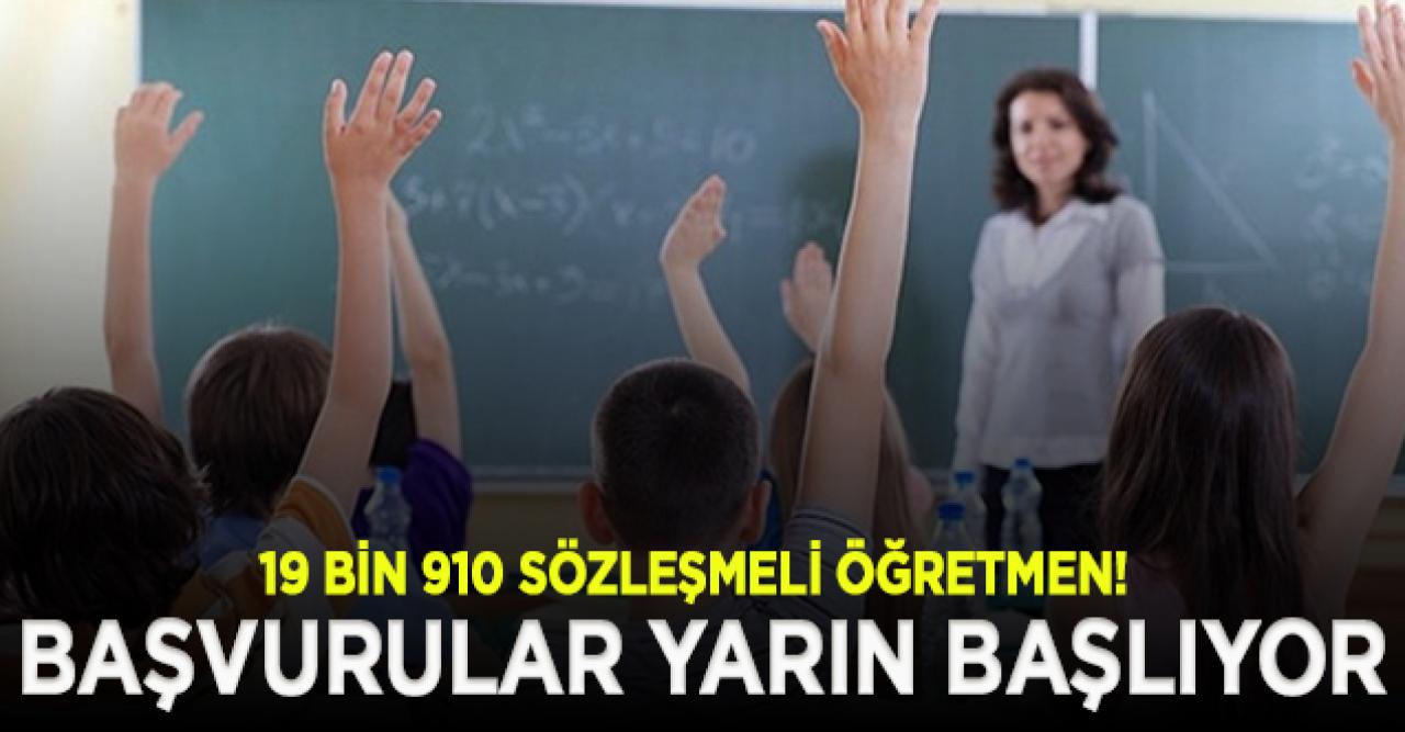 Sözleşmeli öğretmen başvuruları yarın başlıyor!