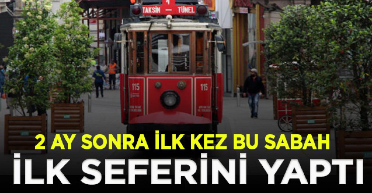 Nostajlik tramvay İstiklal Caddesi'nde seferlere başladı