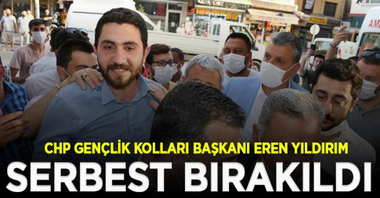 CHP Gençlik Kolları Başkanı Eren Yıldırım serbest bırakıldı