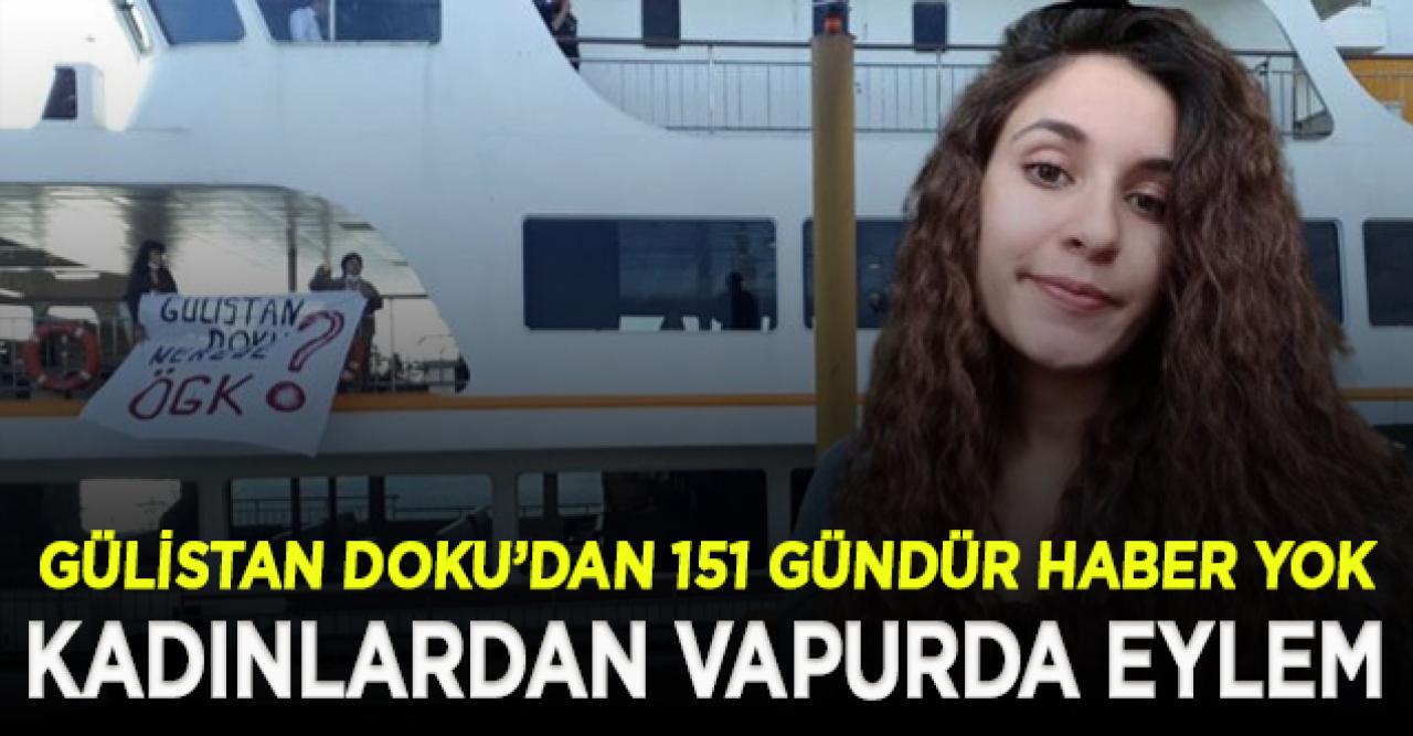 Gülistan Doku için kadınlar vapurda eylem yaptı