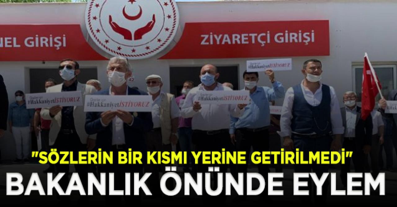 15 Temmuz gazileri ve şehit yakınlarından eylem