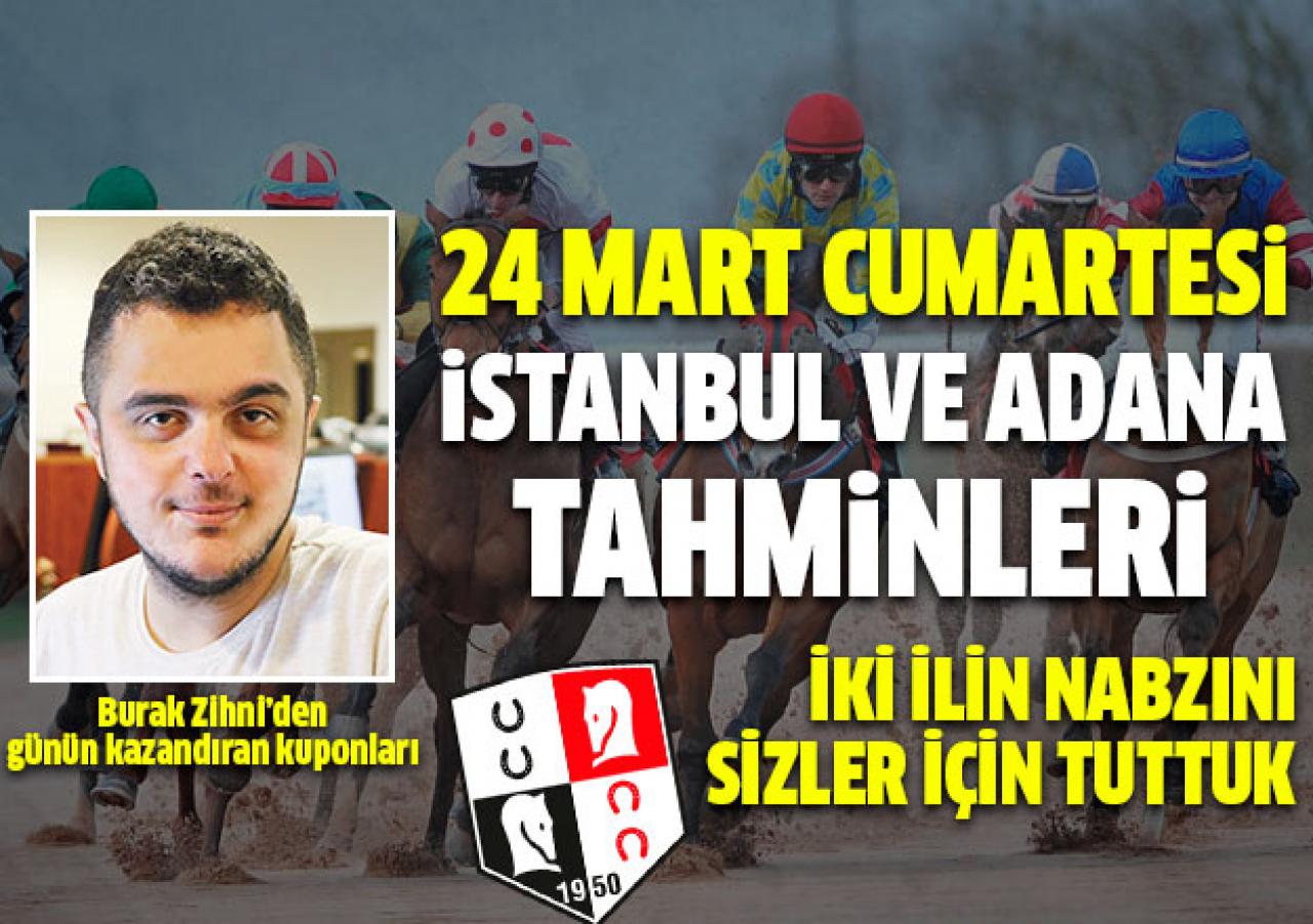 24 Mart 2018 Cumartesi İstanbul ve Adana At Yarışı Tahminleri - Altılı Ganyan Bülteni