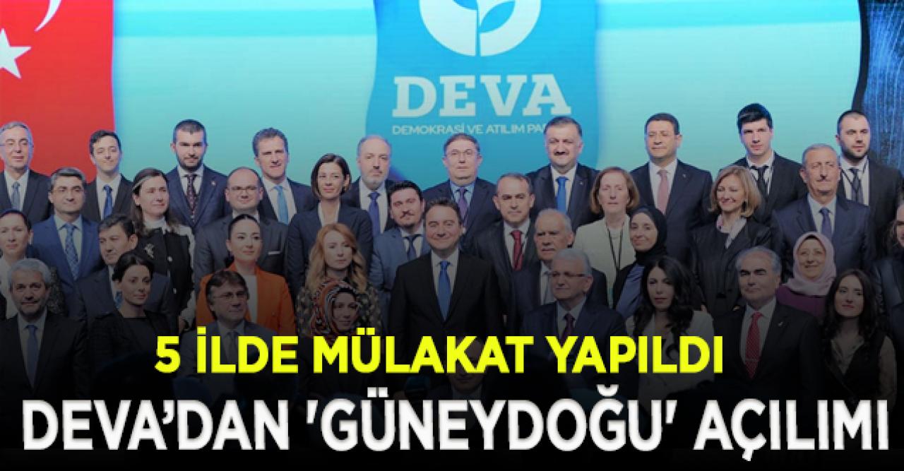 DEVA Partisi'den 'Güneydoğu' açılımı