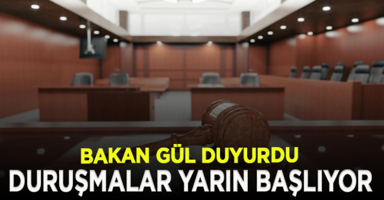 Duruşmalar yarın yeniden başlıyor