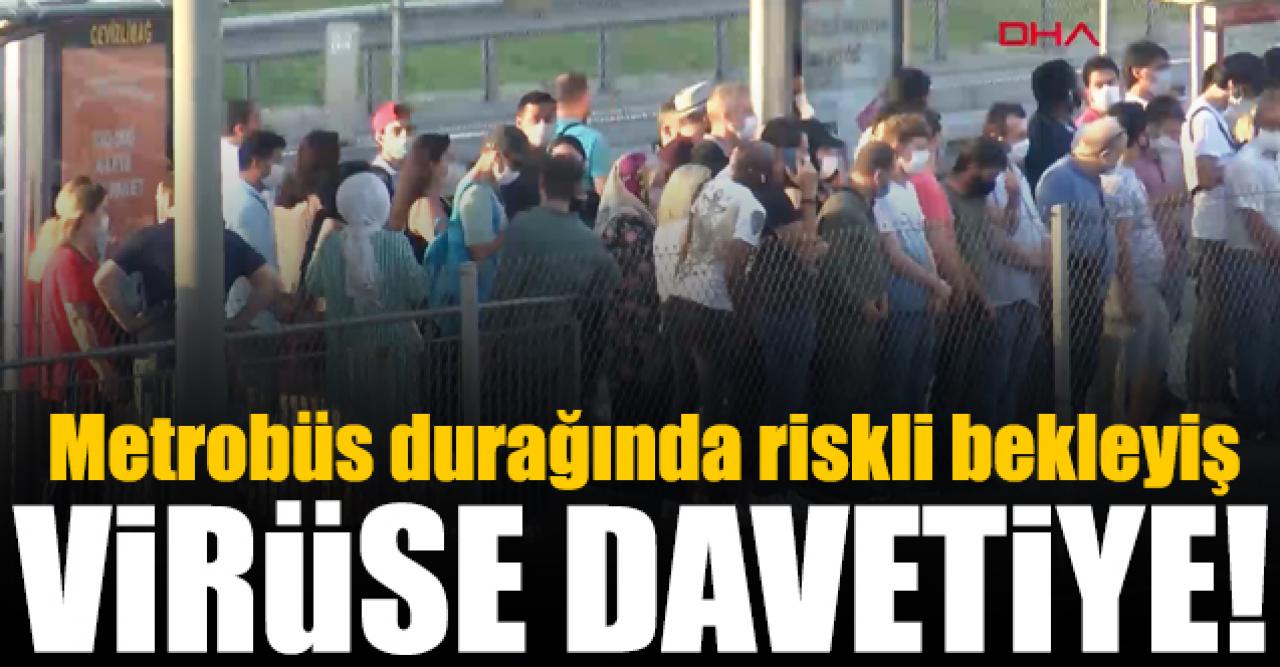 Cevizlibağ metrobüs durağında virüse davetiye!