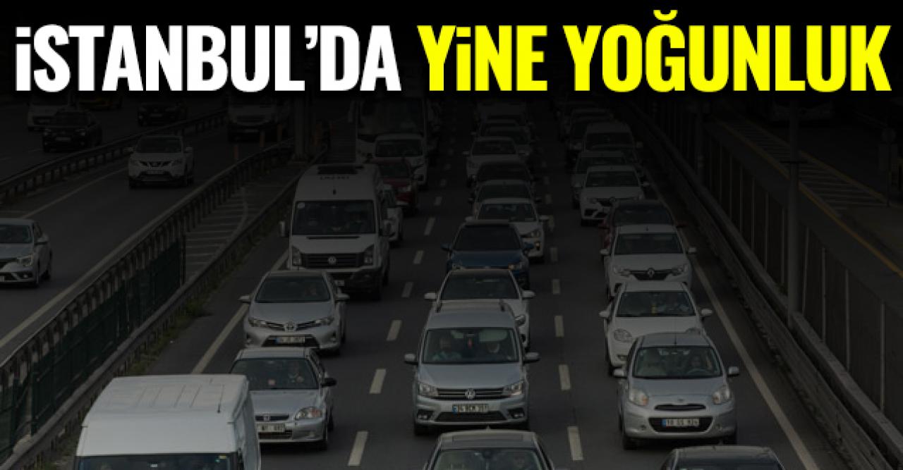 İstanbul'da trafik yine yoğun