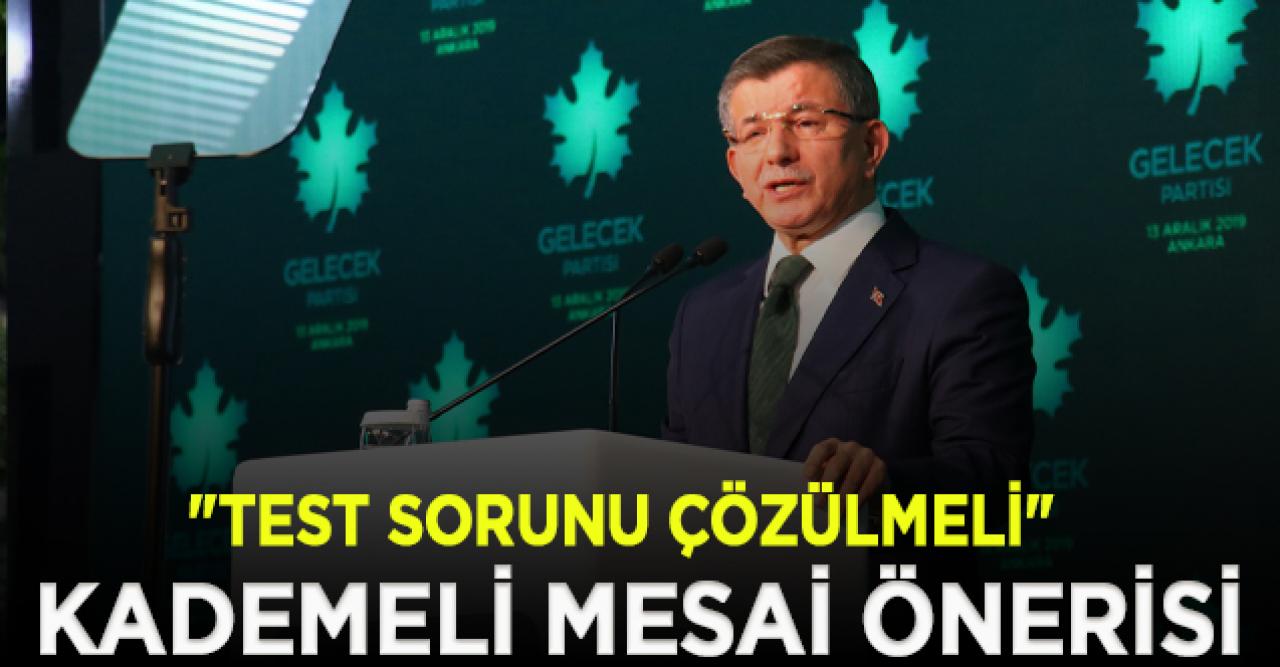 Davutoğlu'ndan kademeli mesai önerisi