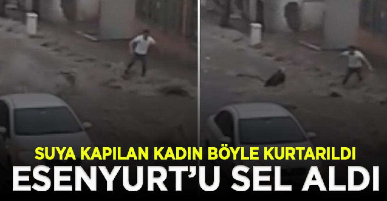 Esenyurt'ta suya kapılan kadın böyle kurtarıldı