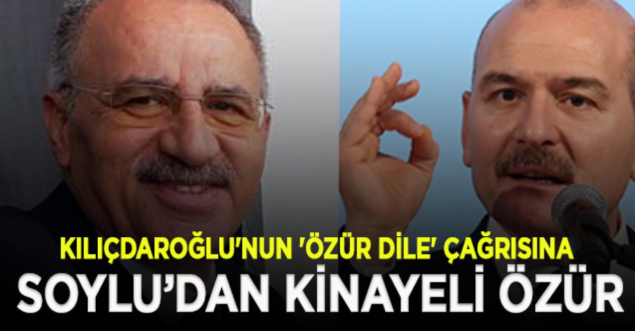 Kılıçdaroğlu'nun "Saygı Öztürk' çağrısına, Soylu'dan kinayeli özür