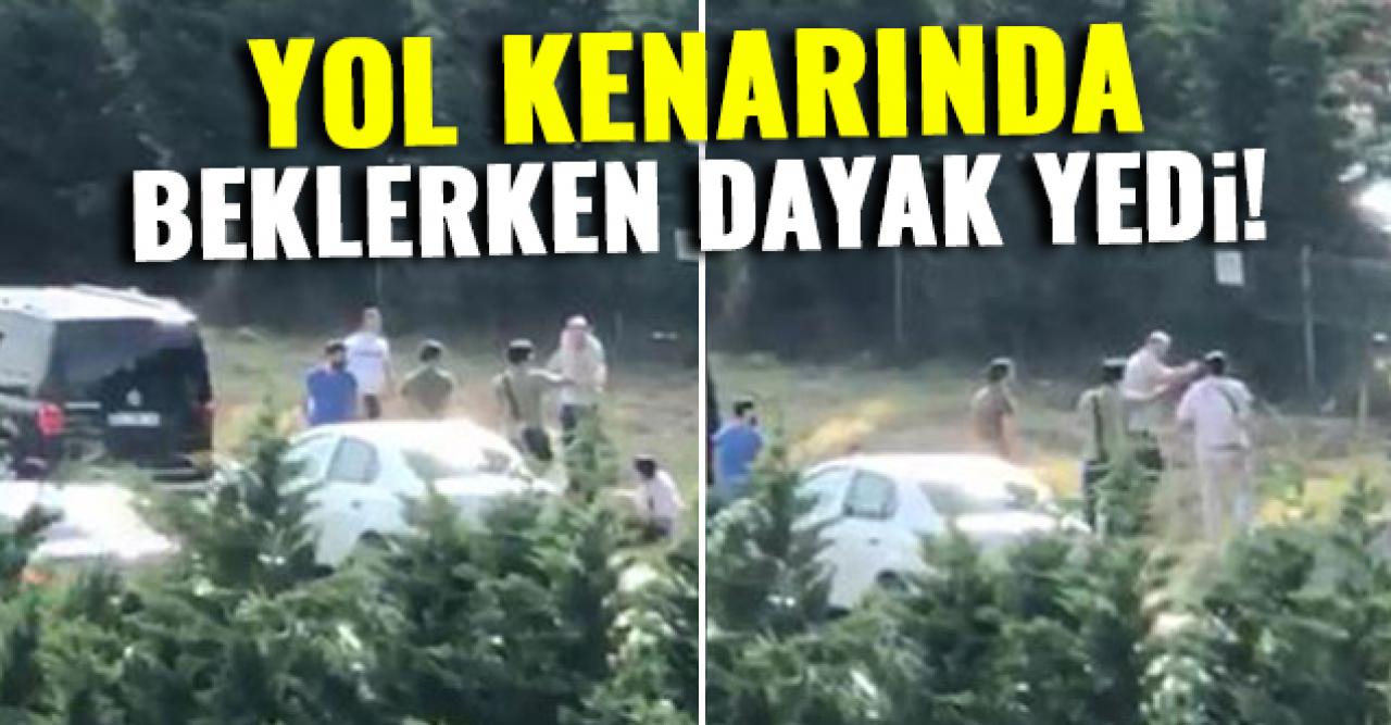 Yol kenarında beklerken dayak yedi!