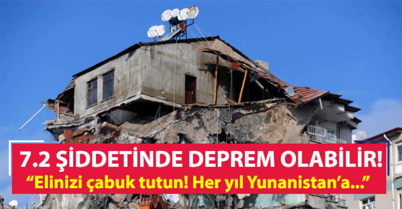 7.2 şiddetinde bir deprem olabilir!