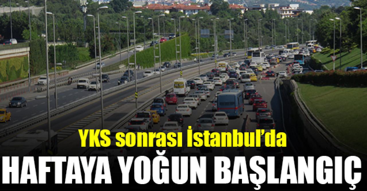 İstanbul trafiğinde yoğun hafta başlangıcı