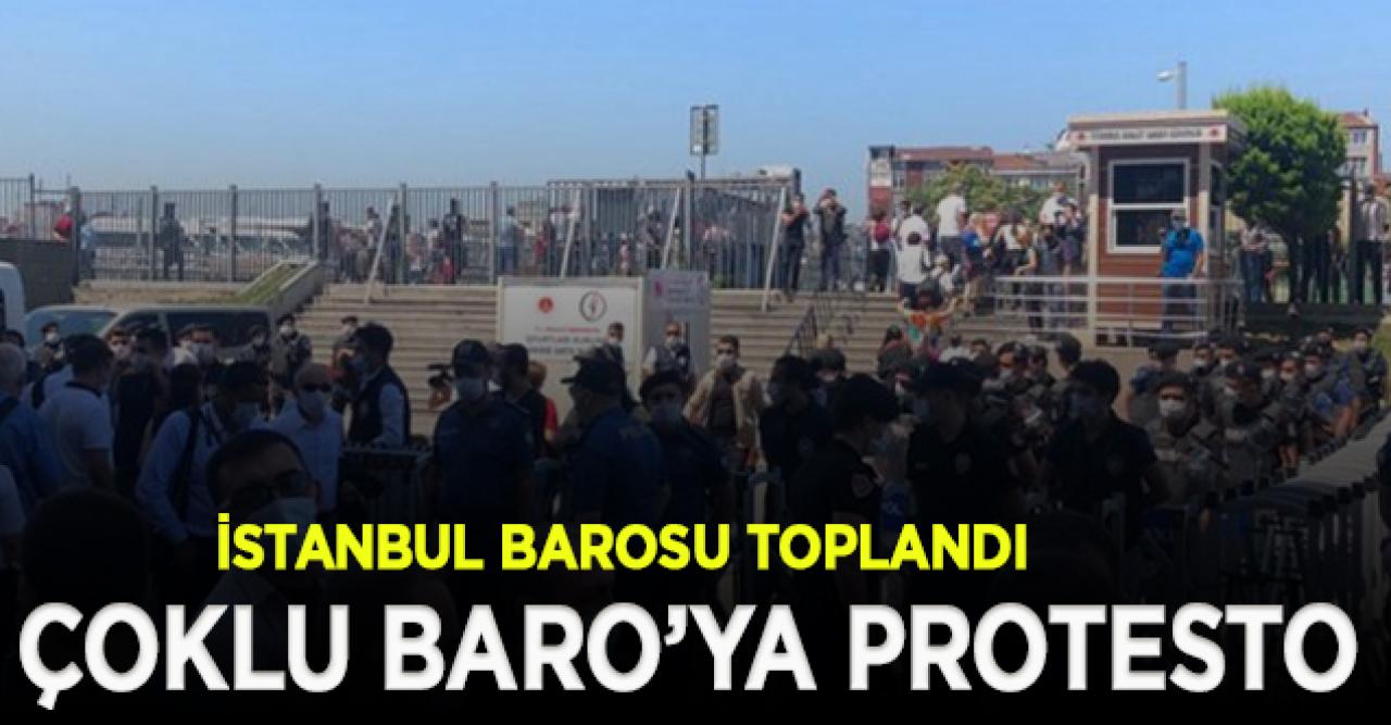 İstanbul Barosu çoklu baro sistemini protesto etmek için toplandı!