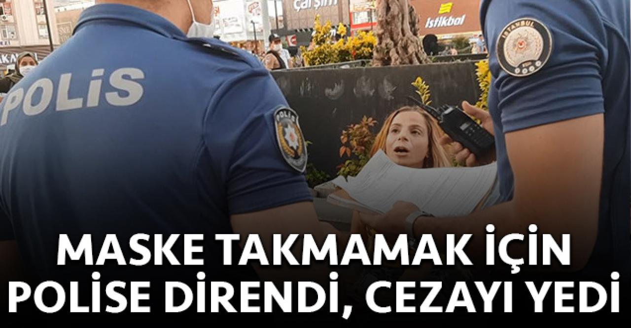 Esenyurt'ta maske takmamak için direnen kadına ceza