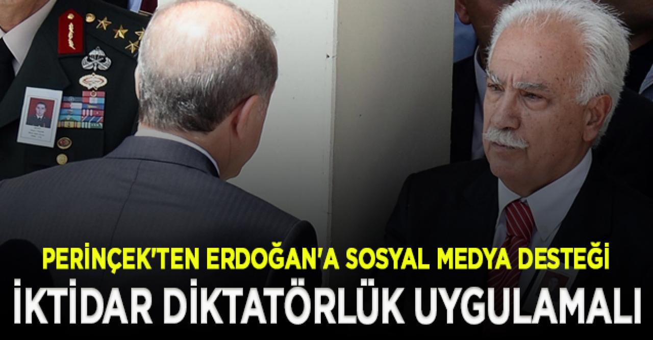 Doğu Perinçek'ten Erdoğan'a sosyal medya desteği: Milli devletin diktatörlük uygulaması gerekir