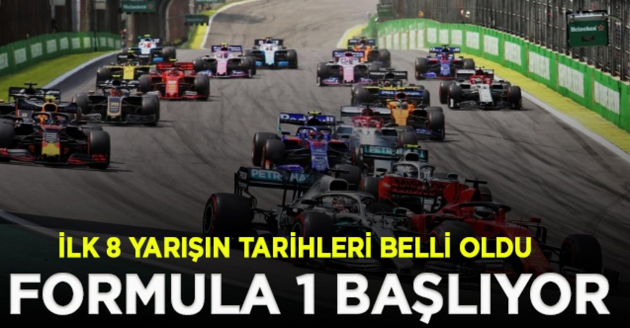 Formula 1 heyecanı başlıyor | Yarışların tarihleri ne zaman?