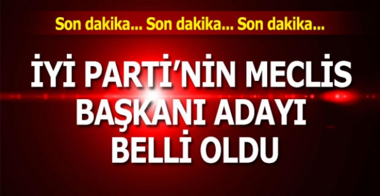 İYİ Parti’nin Meclis Başkanı adayı belli oldu