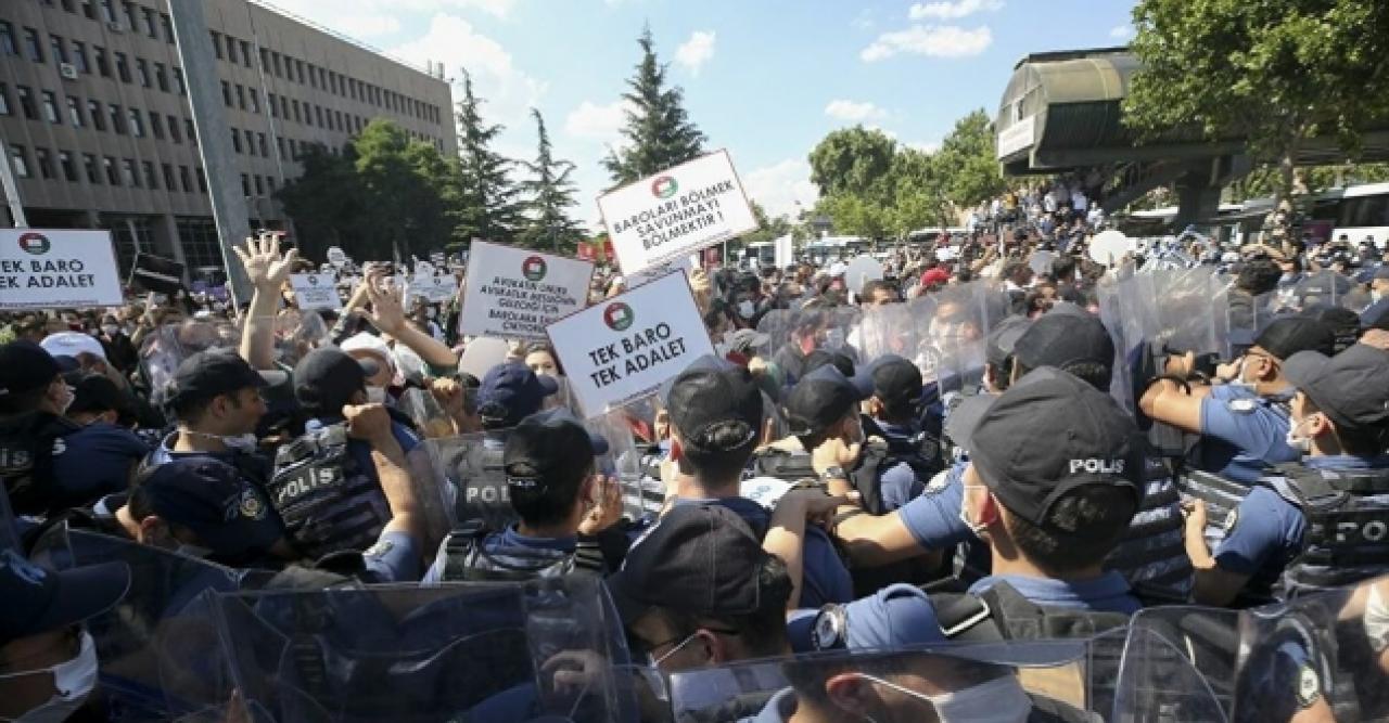 Ankara Emniyet Müdürlüğü'nden avukatların eylemine dair açıklama: Bize saldırdılar