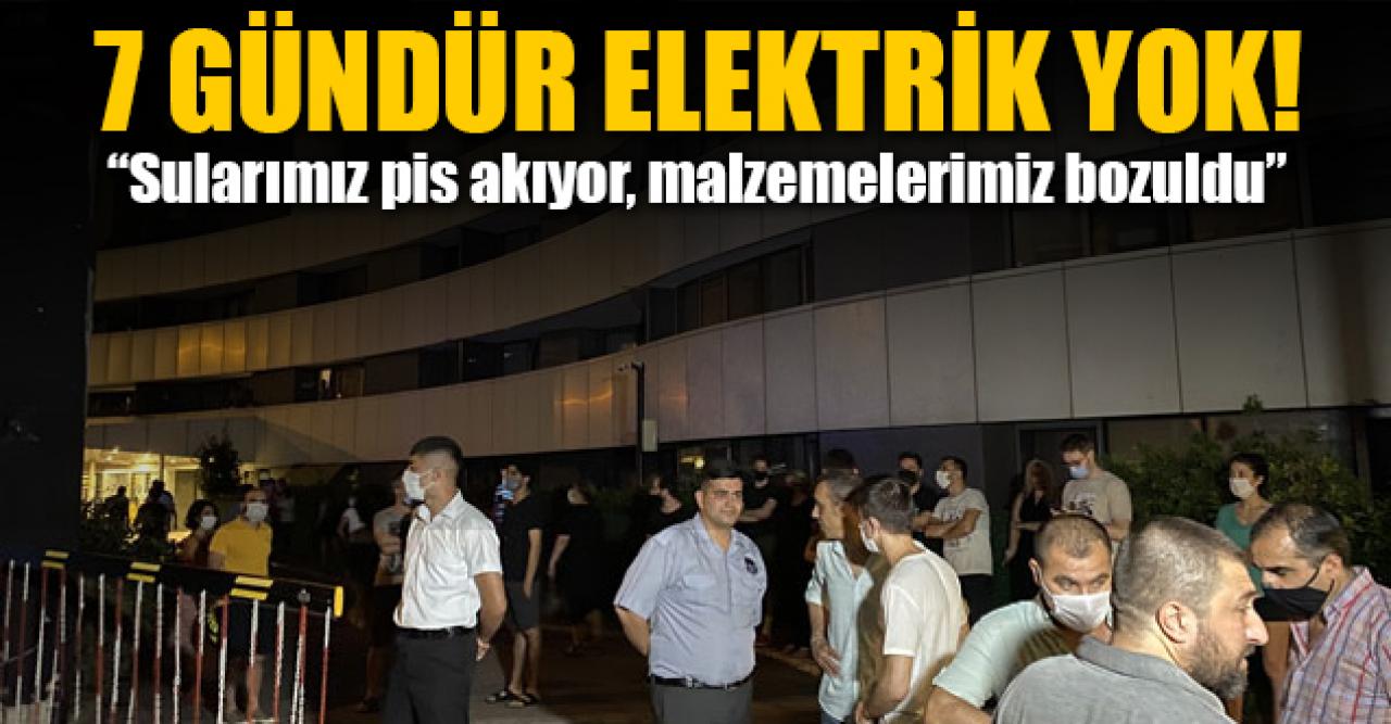 7 gündür elektrikleri olmayan site sakinleri isyan etti