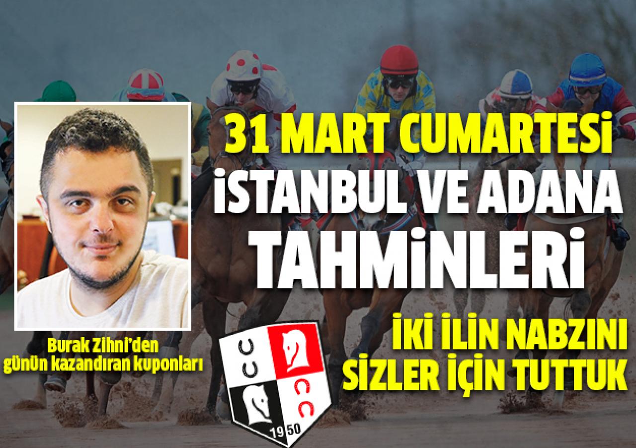 31 Mart 2018 Cumartesi İstanbul ve Adana At Yarışı Tahminleri - Altılı Ganyan Bülteni