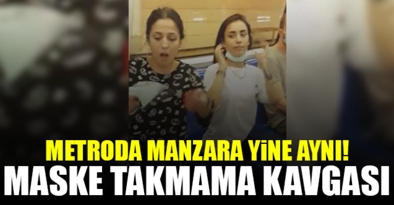 Metroda yine maske takmama kavgası!