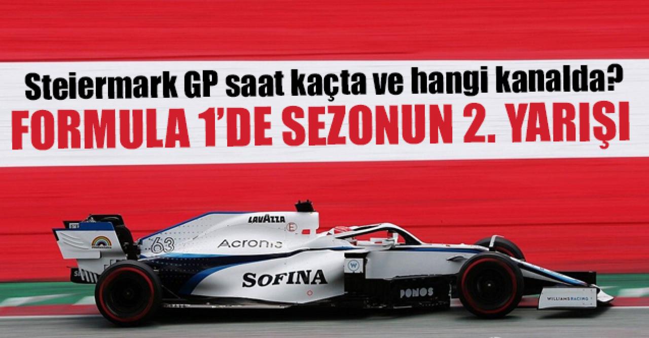 Formula 1 (F1) Avusturya Steiermark Grand Prix'i (GP) ne zaman hangi kanalda ve saat kaçta