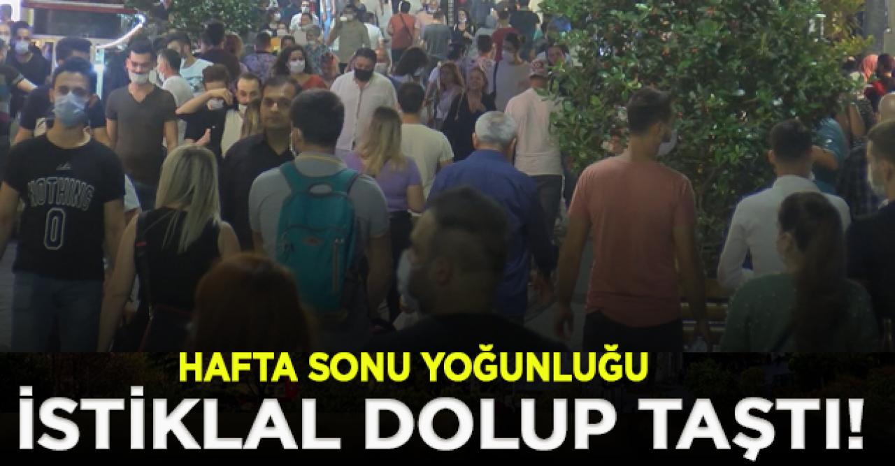 İstiklal Caddesi'nde hafta sonu yoğunluğu!