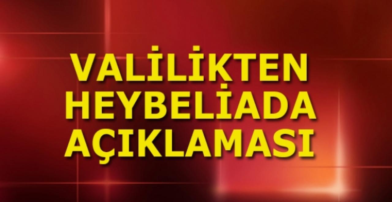 Heybeliada yangınıyla ilgili Valilikten açıklama