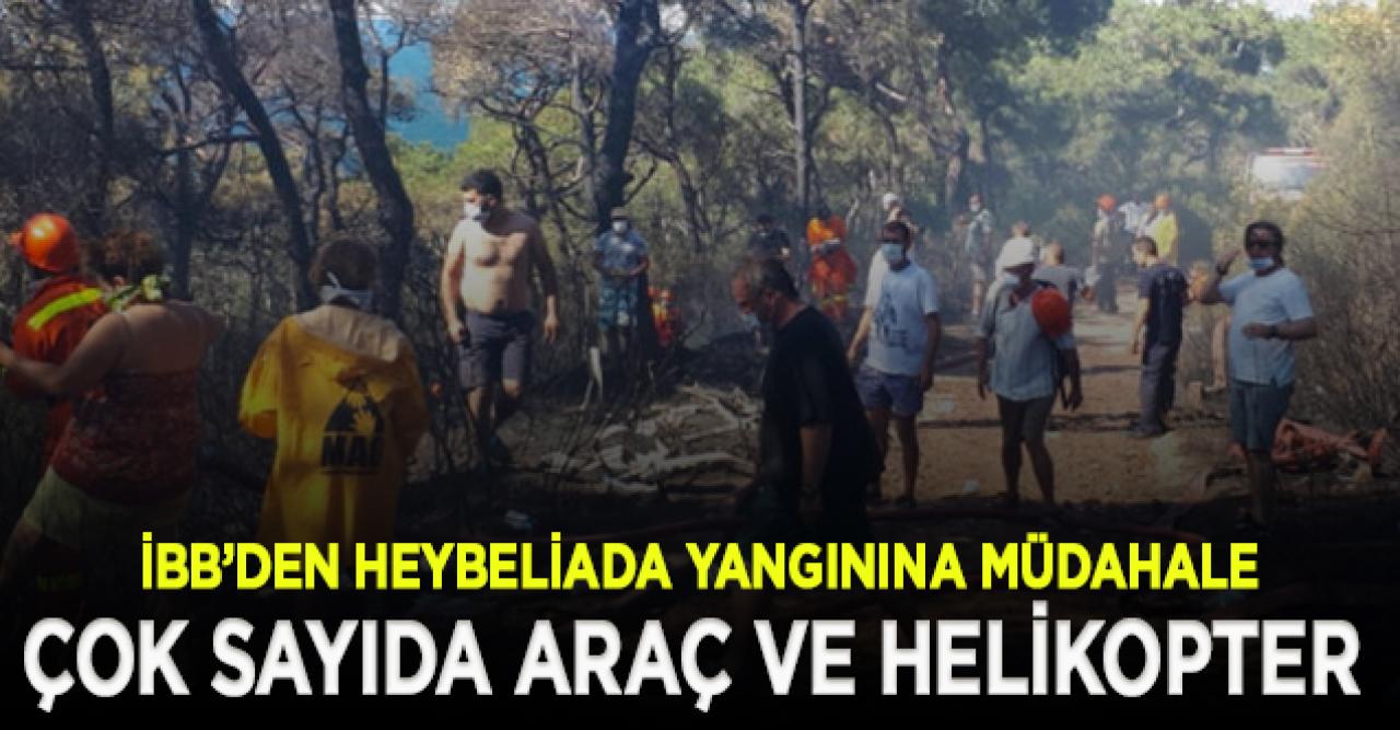 İBB'den çok sayıda araç ve helikopterle yangına müdahale