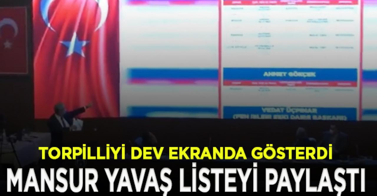 Mansur Yavaş torpille işe alınanların listesini dev ekranda gösterdi