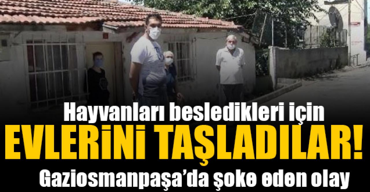 Hayvan besleyen ailenin evi taşlandı!