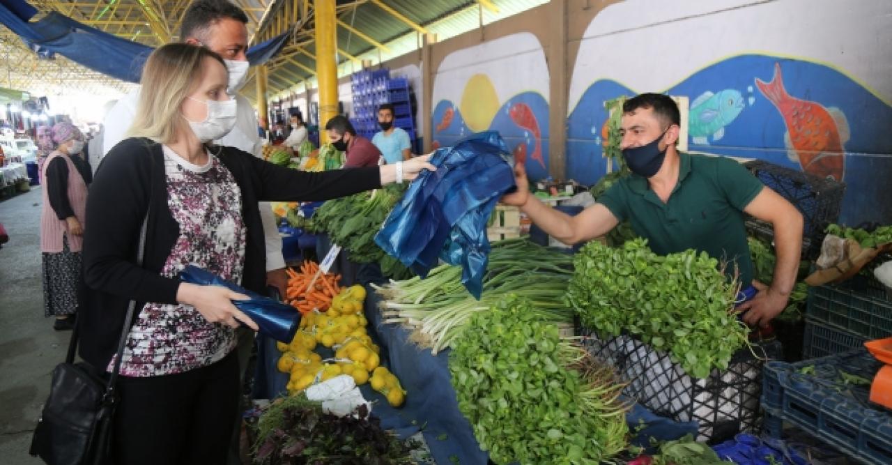 Büyükçekmece'deki pazarlarda çevreci uygulama