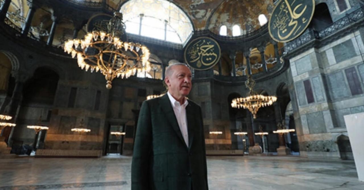 Cumhurbaşkanı Erdoğan'dan 'Ayasofya' paylaşımı