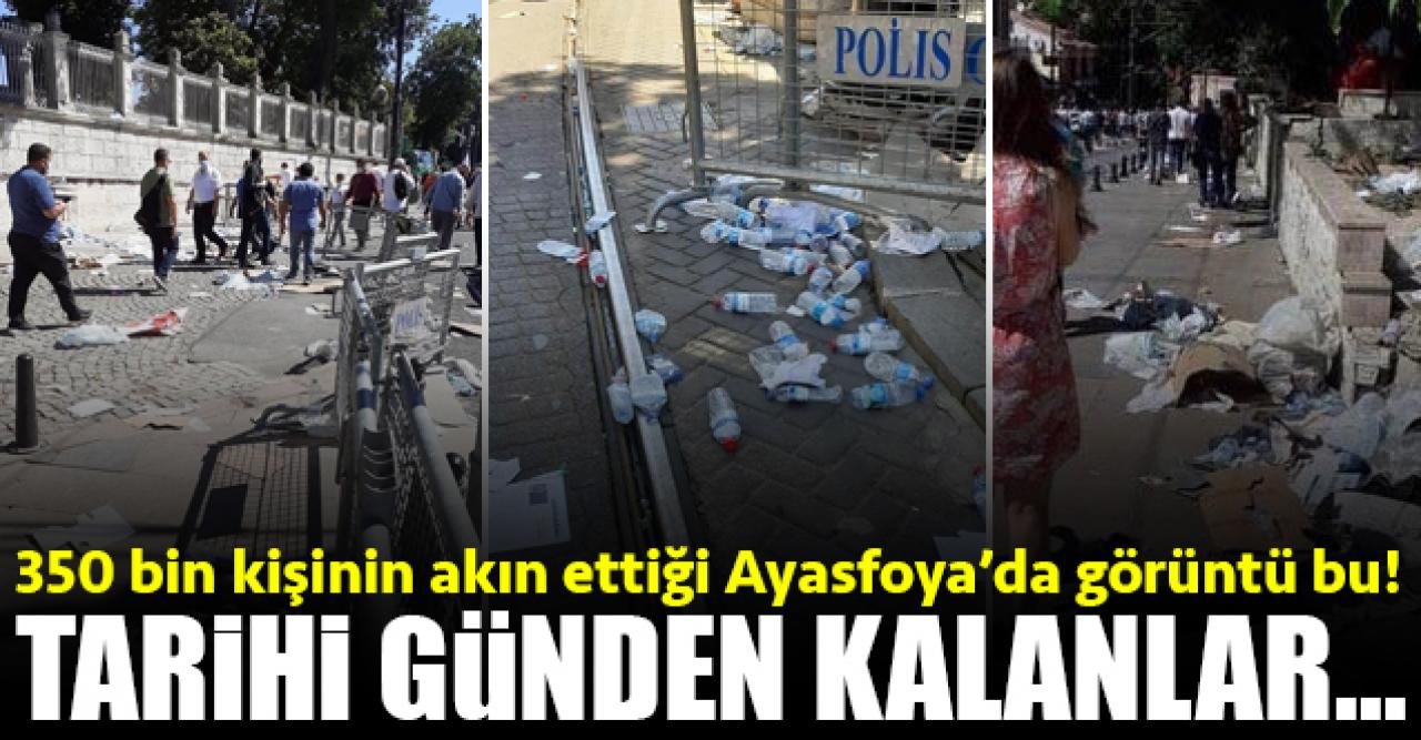 Ayasofya açılşından geriye çöp yığını kaldı!