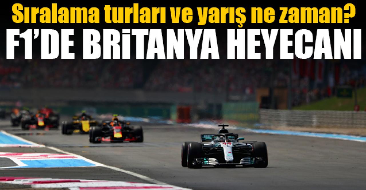 Formula 1 (F1) Büyük Britanya Grand Prix'i ne zaman, saat kaçta ve hangi kanalda?