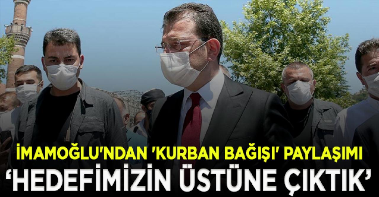 İmamoğlu'ndan 'kurban bağışı' paylaşımı: Hedefimizin üstüne çıktık