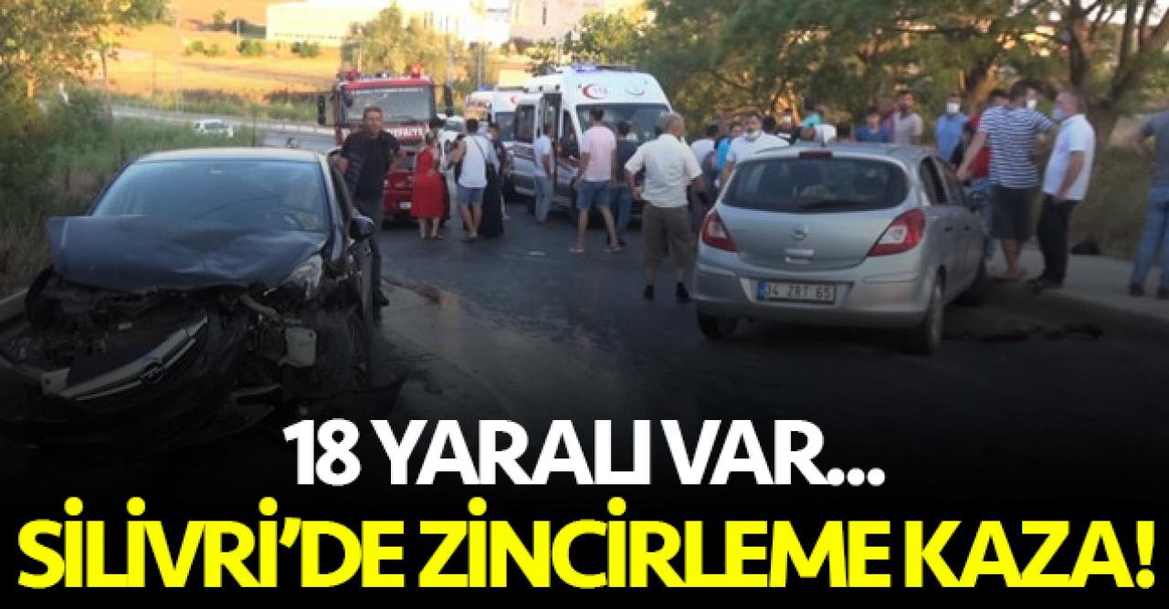 Silivri'de zincirmele kaza: 18 yaralı