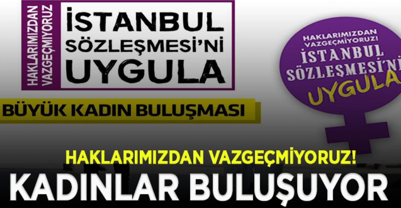 Kadınlar, İstanbul Sözleşmesi için buluşuyor: Haklarımızdan vazgeçmiyoruz!