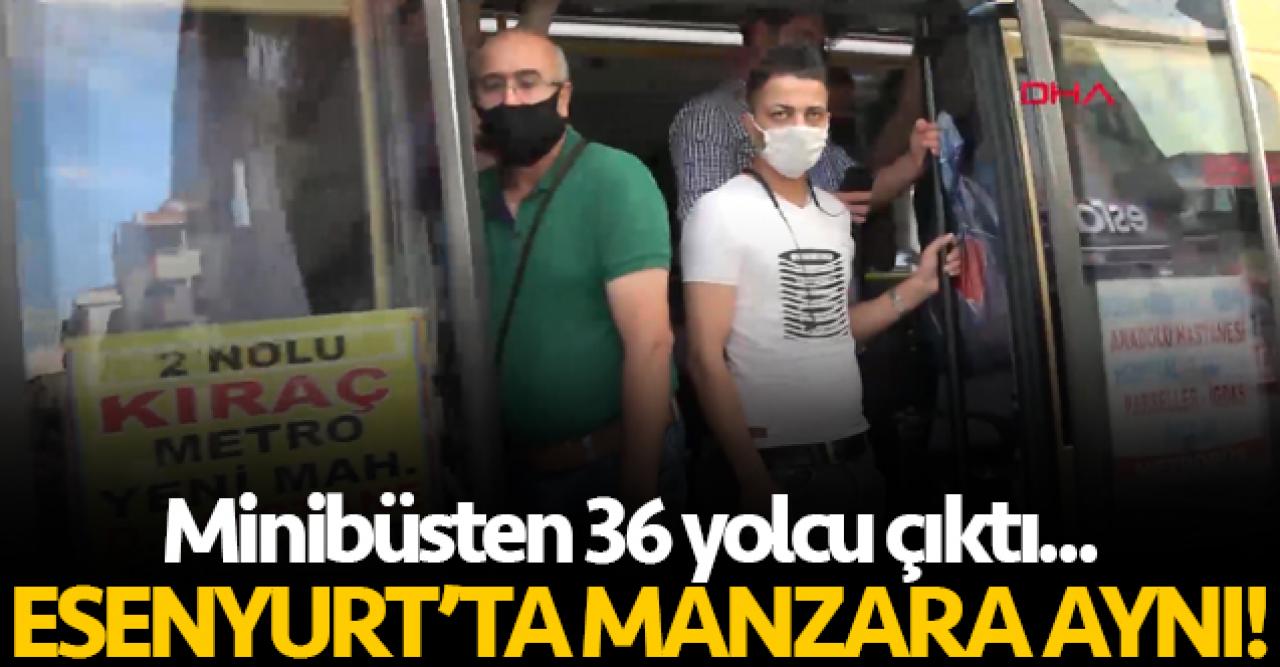 Esenyurt'taki denetimde minibüsten 36 yolcu çıktı!