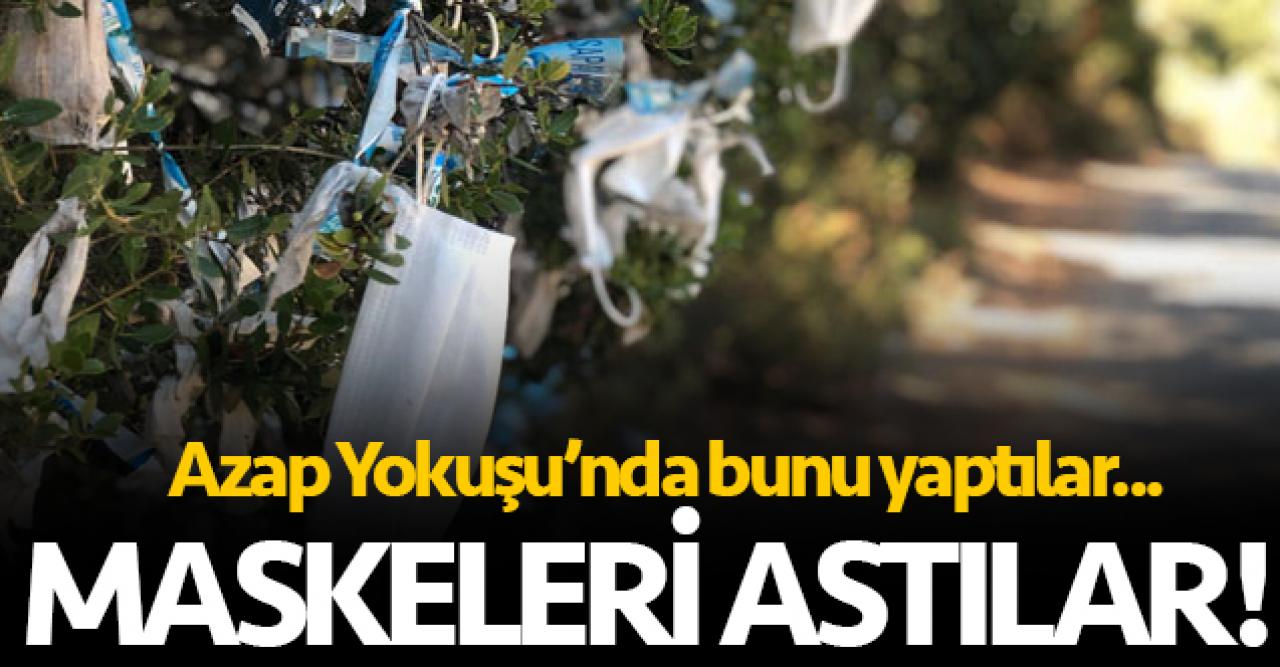 Azap Yokuşu'na maskelerini astılar!