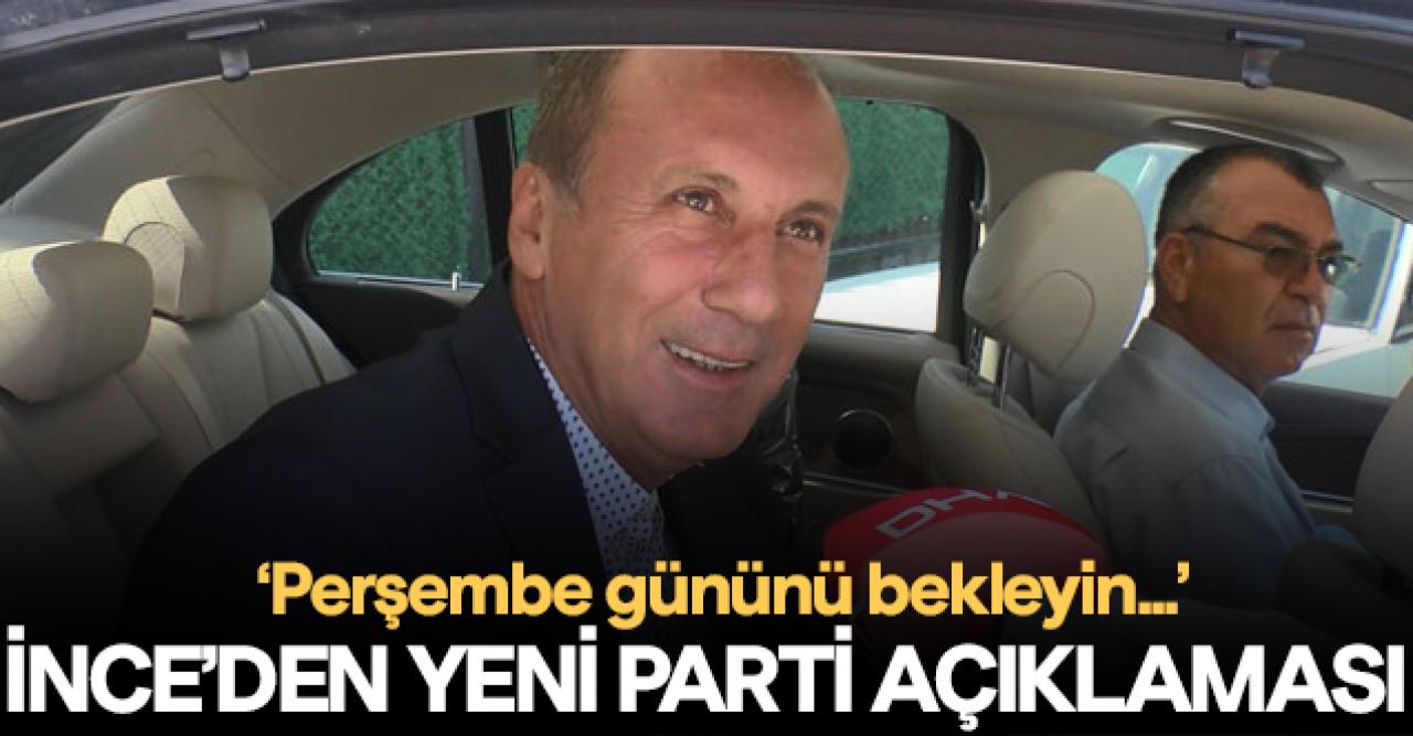 Muharrem İnce'den yeni parti açıklaması