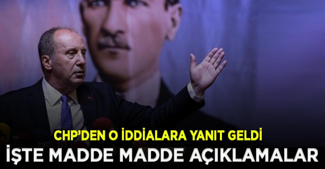 CHP'den İnce'ye yanıt geldi