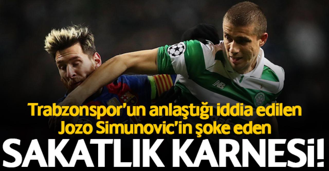 Trabzonspor'un anlaştığı Jozo Simunovic kimdir? Sakatlık karnesi şoke etti!