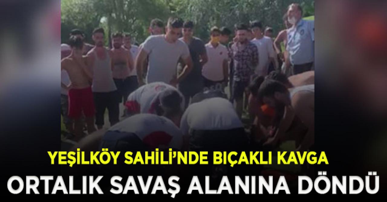 Yeşilköy Sahili’nde bıçaklı kavga: 3 yaralı