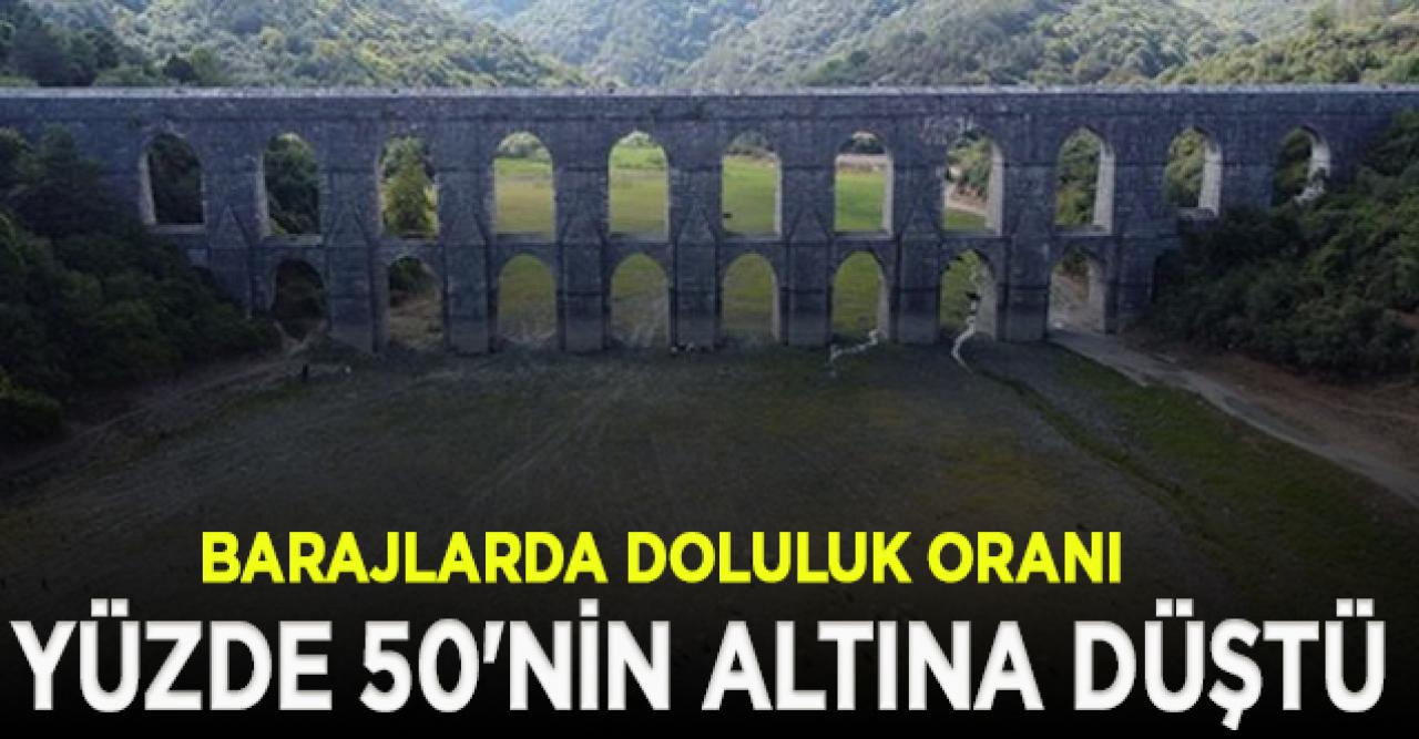 İstanbul barajlarında doluluk oranı yüzde 50'nin altına düştü