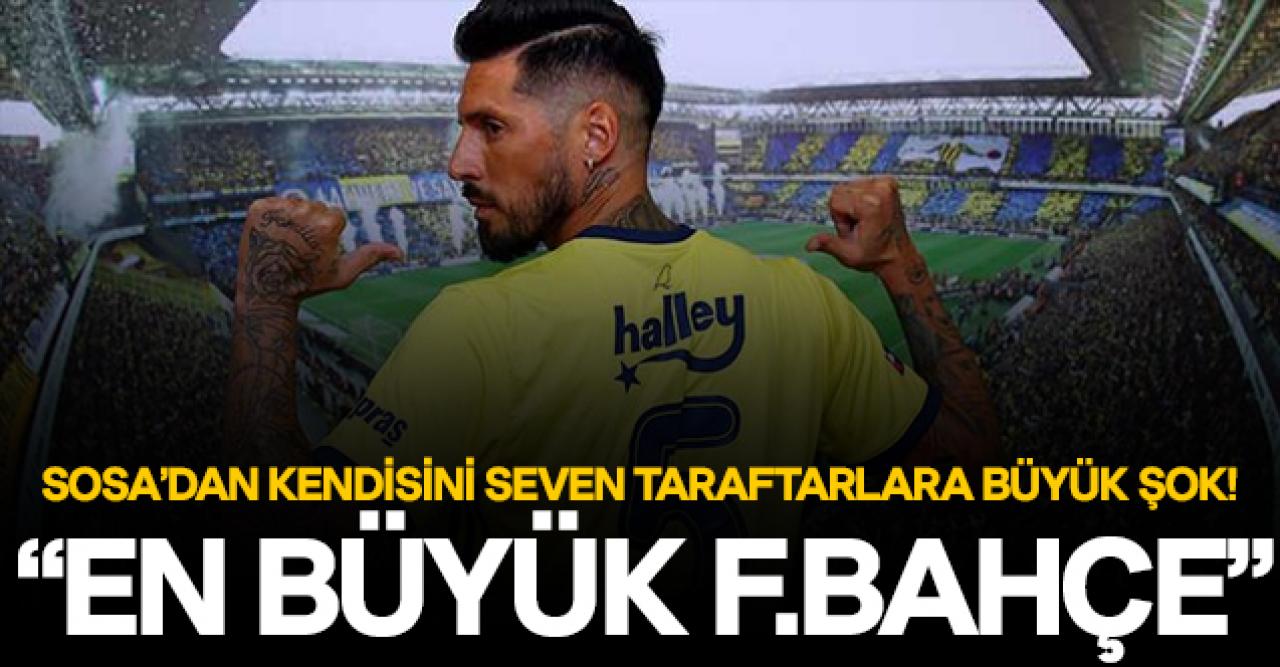 Jose Sosa'dan kendisini seven Trabzonsporlulara şok: En büyük Fenerbahçe