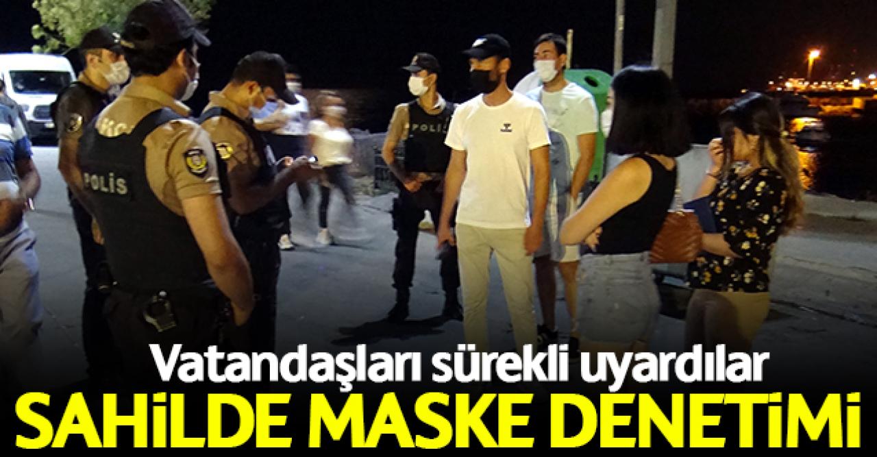 Avcılar sahilde maske denetimi!