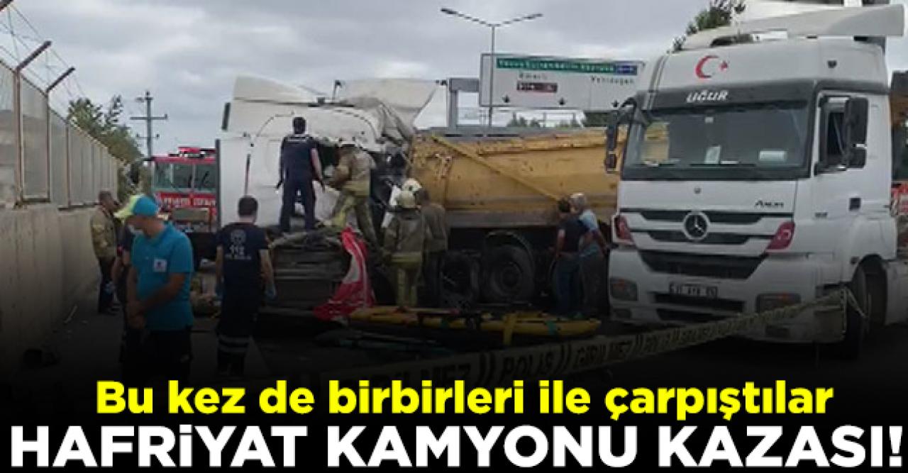 Çekmeköy Şile Otoyolu'nda hafriyat kamyonu kazası