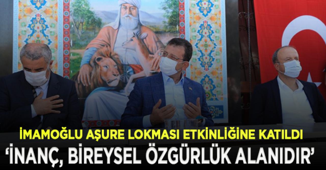 İmamoğlu, aşure lokması dağıtımında  konuştu:Cemevlerinin tüm sorunları ile ilgileneceğiz